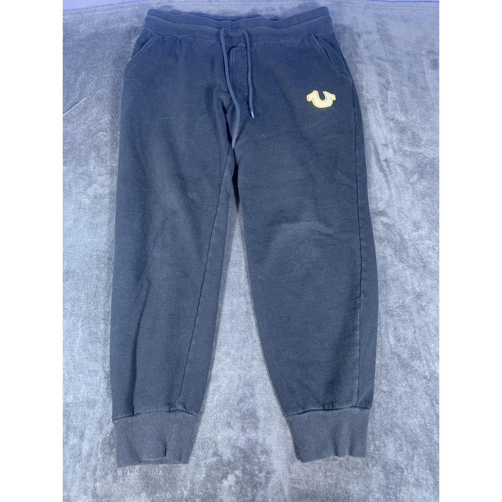 True Religion HS Puff Black Jogger Sweatpants Men's Medium